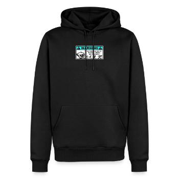 Danger Turbo Aufkleber - Männer Premium Bio Hoodie - Schwarz - Vorne - Nico (187cm)