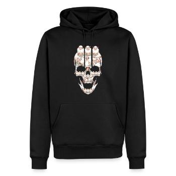 Skelett mit Schaf Skelette Schaf Geschenk - Männer Premium Bio Hoodie - Schwarz - Vorne - Nico (187cm)