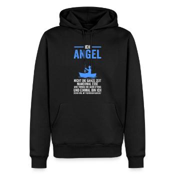 Angeln Fische Angler Geschenk - Männer Premium Bio Hoodie - Schwarz - Vorne - Nico (187cm)