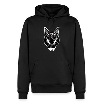 Mekuroeil - Sweat à capuche Premium bio Homme - noir - Devant - Nico (187cm)