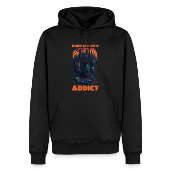 Zombie Illustration Film d’horreur Fan Design - Sweat à capuche Premium bio Homme - noir - Devant - Nico (187cm)