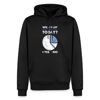 Sport vais-je jouer au volleyball de plage - Sweat à capuche Premium bio Homme - noir - Devant - Nico (187cm)