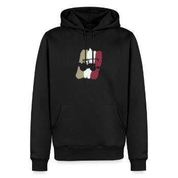 Fermier Ranch Fermier - Sweat à capuche Premium bio Homme - noir - Devant - Nico (187cm)