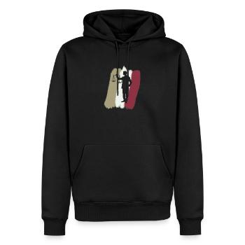 Gericht Anwalt Behandlung - Männer Premium Bio Hoodie - Schwarz - Vorne - Nico (187cm)