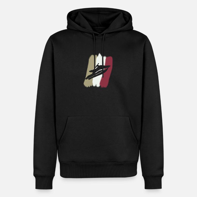 Jetski Motorboot - Männer Premium Bio Hoodie - Schwarz