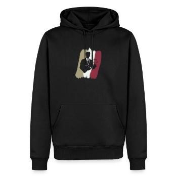 Gericht Anwalt Versicherung - Männer Premium Bio Hoodie - Schwarz - Vorne - Nico (187cm)