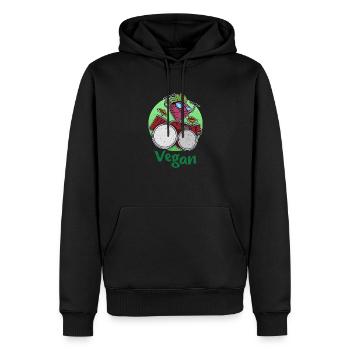 Schlagzeug Rettich Garten Salat Veganer Vegan - Männer Premium Bio Hoodie - Schwarz - Vorne - Nico (187cm)