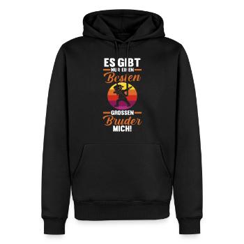 Dabbing Bester Bruder - Männer Premium Bio Hoodie - Schwarz - Vorne - Nico (187cm)