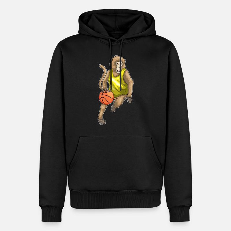 Singe Basketteur Basketteur - Sweat à capuche Premium bio Homme - noir