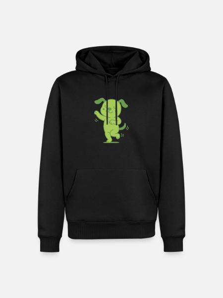 Cute Dog Dancing Dance - Men’s Premium Organic Hoodie - black