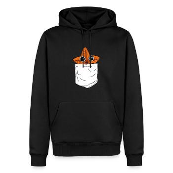 Seestern - Männer Premium Bio Hoodie - Schwarz - Vorne - Nico (187cm)