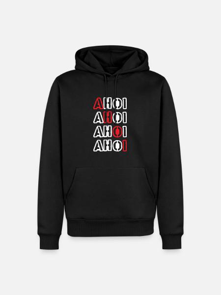AHOI - Label126 - Männer Premium Bio Hoodie - Schwarz