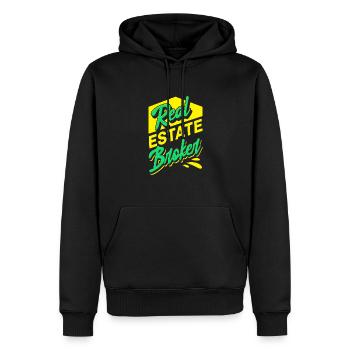 Immobilienmakler Immobilienmakler Immobilienmakler - Männer Premium Bio Hoodie - Schwarz - Vorne - Nico (187cm)