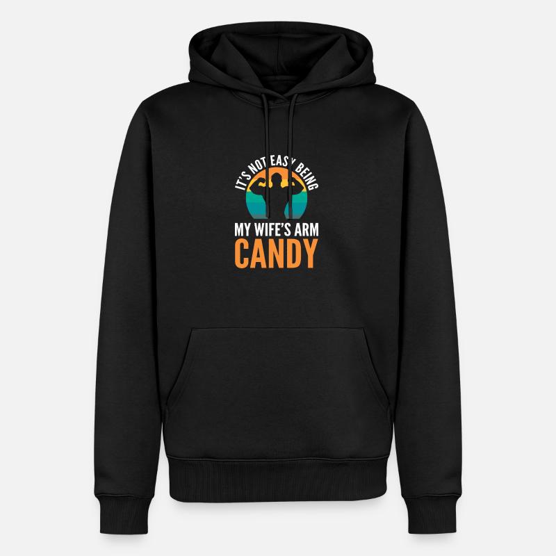 Arm Candy Ehemann - Männer Premium Bio Hoodie - Schwarz