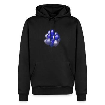 ballons,blaue ballons,geburtstag,silber - Männer Premium Bio Hoodie - Schwarz - Vorne - Nico (187cm)