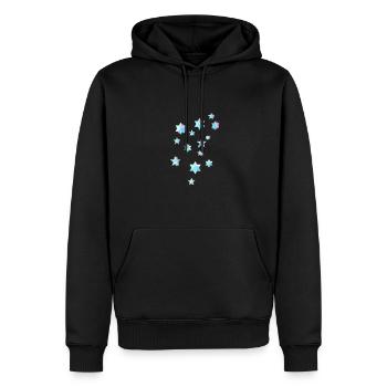 Sterne,bunt,Zeichnung,Graffiti,Malerei - Männer Premium Bio Hoodie - Schwarz - Vorne - Nico (187cm)