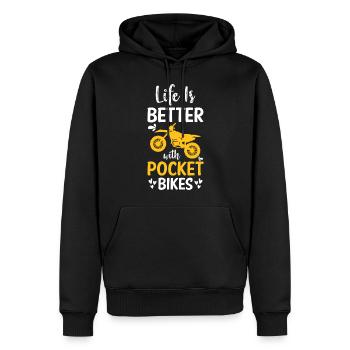 Pocketbike Bikerin Zweirad Sohn - Sweat à capuche Premium bio Homme - noir - Devant - Nico (187cm)