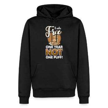 Dépendance à la nicotine - Sweat à capuche Premium bio Homme - noir - Devant - Nico (187cm)