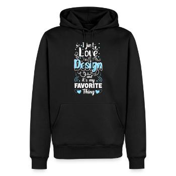 Illustrateur Dessinateur Dessin - Sweat à capuche Premium bio Homme - noir - Devant - Nico (187cm)