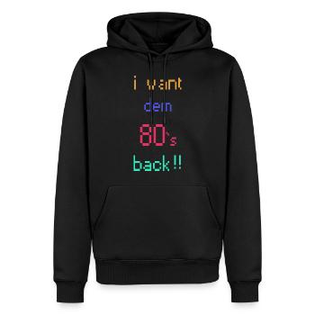 80er Jahre retro Party Design - Männer Premium Bio Hoodie - Schwarz - Vorne - Nico (187cm)