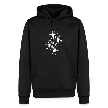 Drinking Bottle of Beer - Men’s Premium Organic Hoodie - black - Front - Nico (187cm)