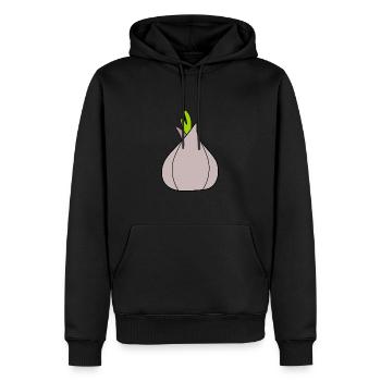 Légumes à l’oignon végétaliens - Sweat à capuche Premium bio Homme - noir - Devant - Nico (187cm)