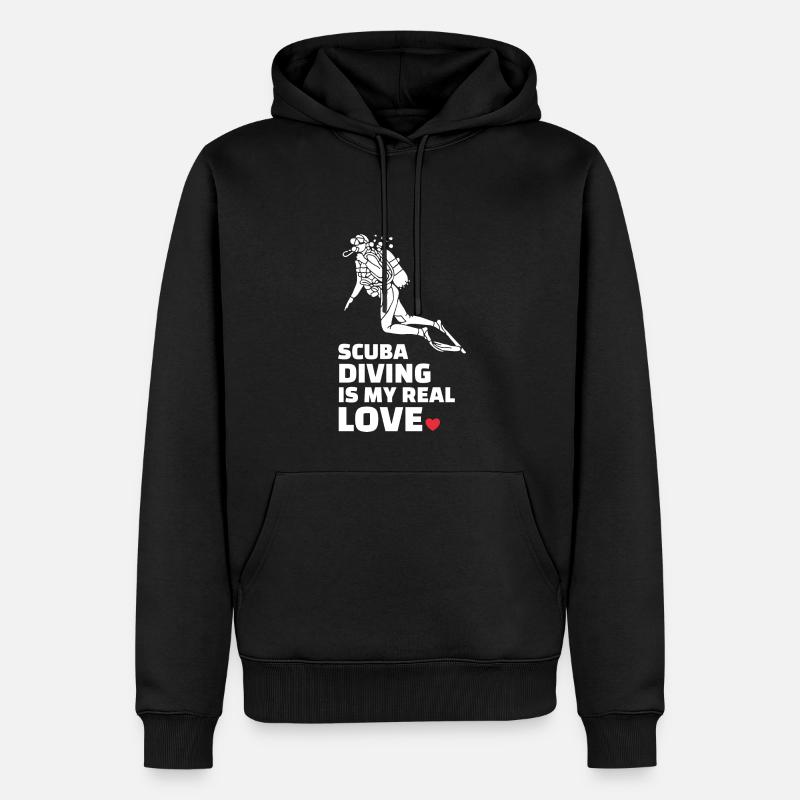 J’adore plonger - Sweat à capuche Premium bio Homme - noir