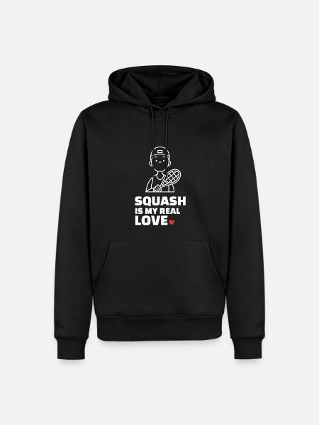 J’adore le squash - Sweat à capuche Premium bio Homme - noir