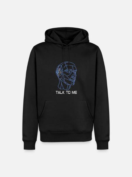 A.JE ME PARLE - Sweat à capuche Premium bio Homme - noir