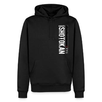 Karaté Shotokan Kanji Art Martial Japon - Sweat à capuche Premium bio Homme - noir - Devant - Nico (187cm)