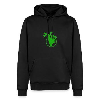 Ours - Panda Forêt Nature Liberté Sauvage - Sweat à capuche Premium bio Homme - noir - Devant - Nico (187cm)