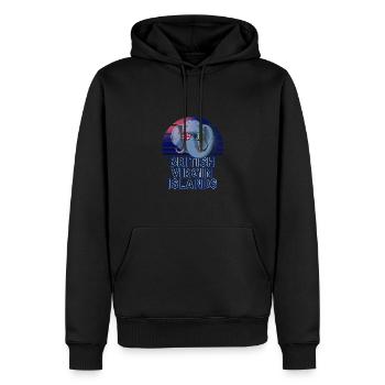 Îles Vierges britanniques - Sweat à capuche Premium bio Homme - noir - Devant - Nico (187cm)