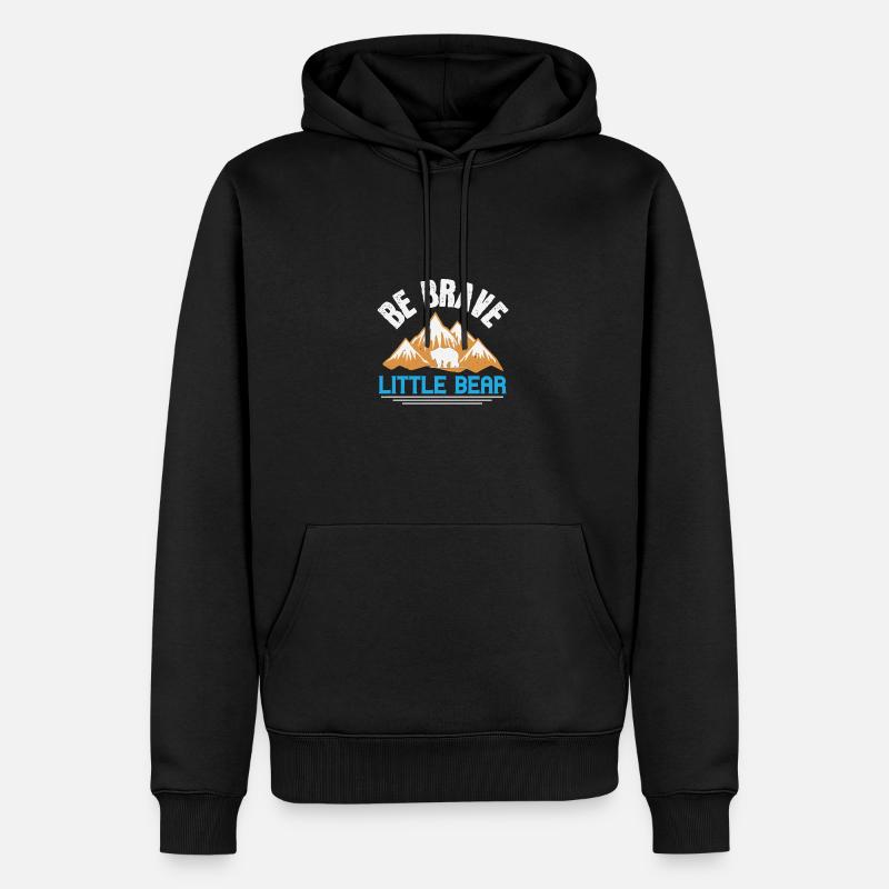 Sei tapfer, kleiner Bär - Männer Premium Bio Hoodie - Schwarz