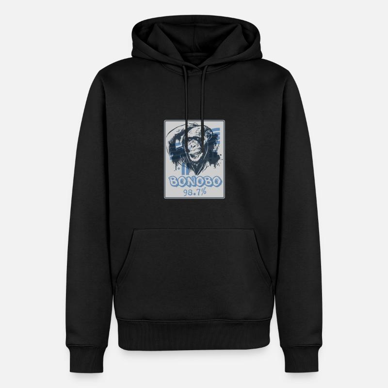 Lustiges Affe Schimpanse DNA - Männer Premium Bio Hoodie - Schwarz