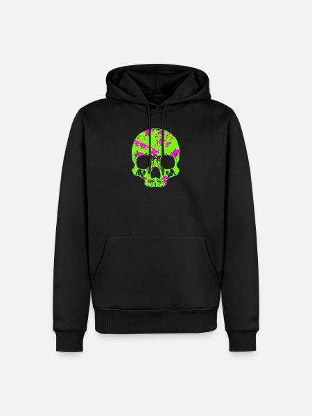 Crâne impressionnant - Sweat à capuche Premium bio Homme - noir