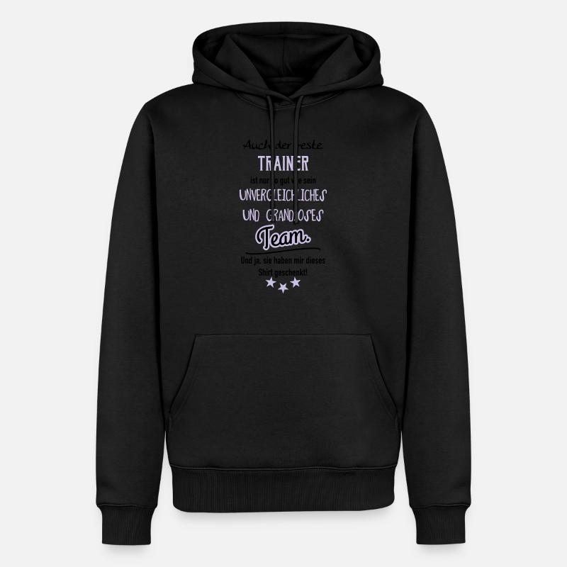 Bester Trainer Shirt - Männer Premium Bio Hoodie - Schwarz