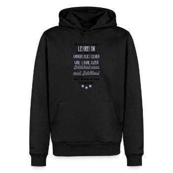Beste Lehrerin Shirt - Männer Premium Bio Hoodie - Schwarz - Vorne - Nico (187cm)