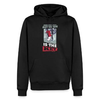 Motivation motivieren Karriere Positiv Geschenk - Männer Premium Bio Hoodie - Schwarz - Vorne - Nico (187cm)