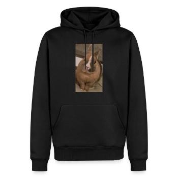 Kaninchen - Männer Premium Bio Hoodie - Schwarz - Vorne - Nico (187cm)