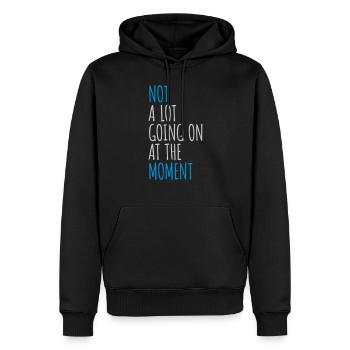 Il ne se passe pas grand-chose - Sweat à capuche Premium bio Homme - noir - Devant - Nico (187cm)