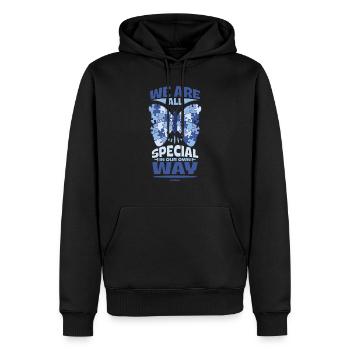 Autismus - Wir sind alle besonders - Männer Premium Bio Hoodie - Schwarz - Vorne - Nico (187cm)