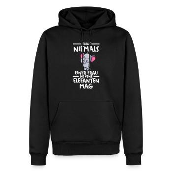 Dickhäuter Rüsseltier Elefant - Männer Premium Bio Hoodie - Schwarz - Vorne - Nico (187cm)