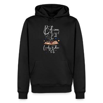 Between The Pages Of A Book Is A Lovely Place 4 - Männer Premium Bio Hoodie - Schwarz - Vorne - Nico (187cm)
