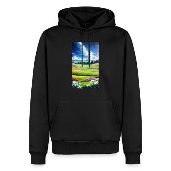 landscape, botanical, flora, climate, change - Männer Premium Bio Hoodie - Schwarz - Vorne - Nico (187cm)