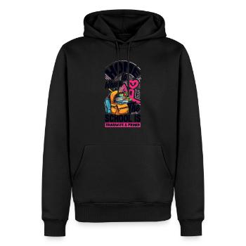 Classic Homeschool Mom Tradwife Homeschooling - Men’s Premium Organic Hoodie - black - Front - Nico (187cm)