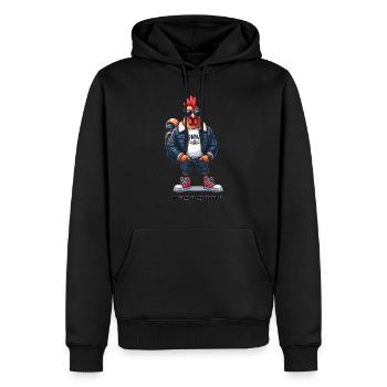 Papa Henne Papa Hahn Mann Henne Mann Stil - Männer Premium Bio Hoodie - Schwarz - Vorne - Nico (187cm)