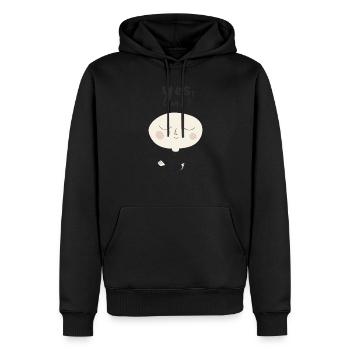 YESAND? - Männer Premium Bio Hoodie - Schwarz - Vorne - Nico (187cm)