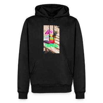 Stay cool Stay tropical - Männer Premium Bio Hoodie - Schwarz - Vorne - Nico (187cm)