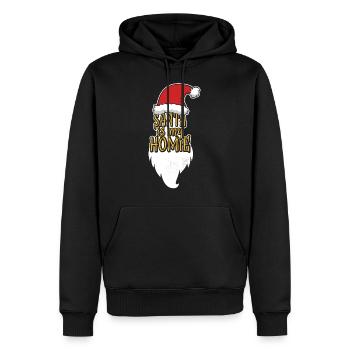 Coole Santa ist mein Weihnachts-Homeboy-Geschenk - Männer Premium Bio Hoodie - Schwarz - Vorne - Nico (187cm)