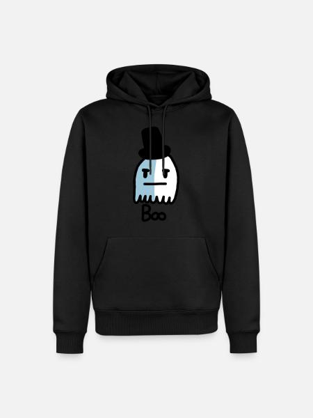 cute ghost - Men’s Premium Organic Hoodie - black